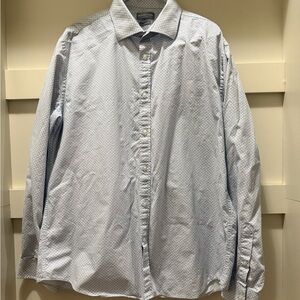 Michael Kors Men's Light Blue Patterned Shirt
